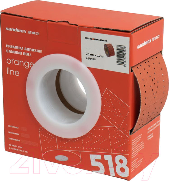 Изображение товара Шлифлента Sandwox Orange Ceramic 70мм/12м / 518.070.320