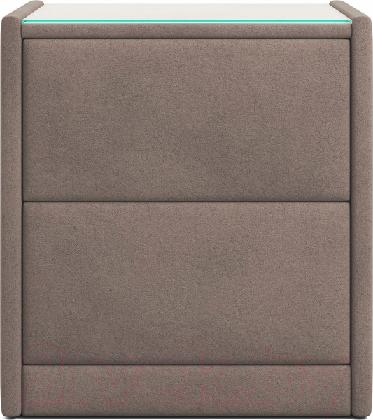 Изображение товара Прикроватная тумба Мебельград Аризона мягкая (мора темно-коричневый)