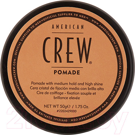 Изображение товара Помада для укладки волос American Crew Pomade Средней фиксации и высоким уровнем блеска (50г)