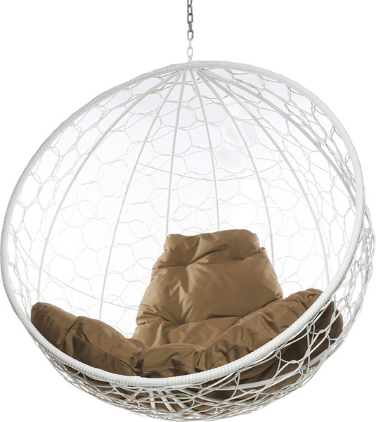 Изображение товара Кресло подвесное M-Group Круг / 11050101 (белый ротанг/бежевая подушка)