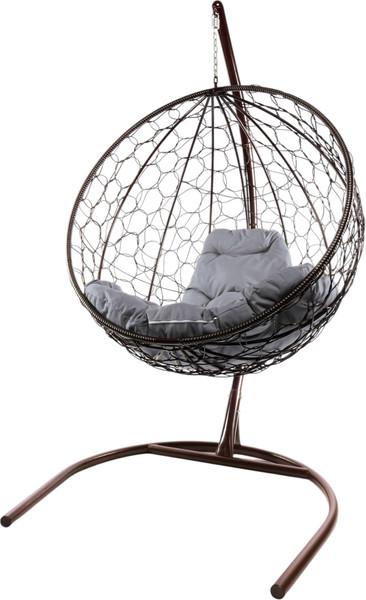 Изображение товара Кресло подвесное M-Group Круг / 11050209 (коричневый ротанг/серая подушка)