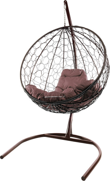 Изображение товара Кресло подвесное M-Group Круг / 11050205 (коричневый ротанг/коричневая подушка)