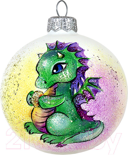 Изображение товара Шар новогодний Декарт Дракоша 8Ш0010 (8см)