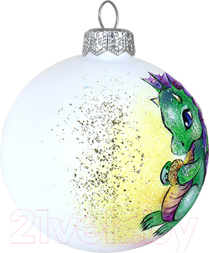 Изображение товара Шар новогодний Декарт Дракоша 8Ш0010 (8см)