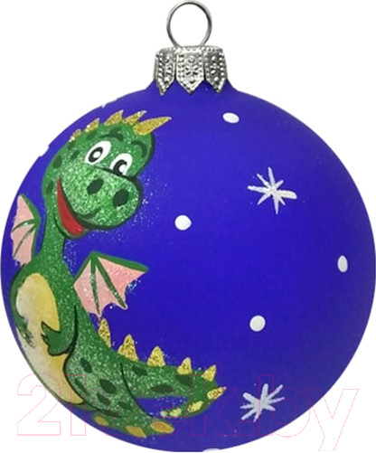 Изображение товара Шар новогодний Декарт Дракоша-Витоша 8Ш0012 (8см, синий)