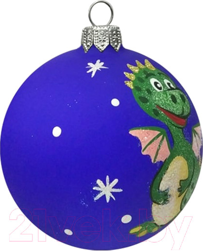 Изображение товара Шар новогодний Декарт Дракоша-Витоша 8Ш0012 (8см, синий)