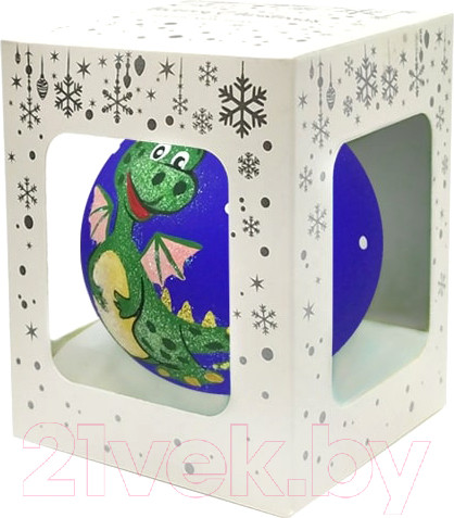 Изображение товара Шар новогодний Декарт Дракоша-Витоша 8Ш0012 (8см, синий)