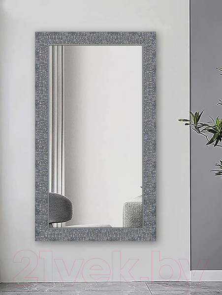 Изображение товара Зеркало Декарт Настенное в раме 8Л1280 (серый перламутр)