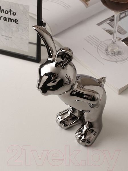 Изображение товара Подставка для бокалов Merry Bear Home Decor Хмельной кролик / 30000819 (серебристый)