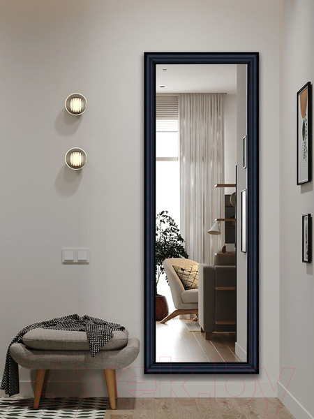 Изображение товара Зеркало Декарт Настенное в раме 8Л3698 (черный)