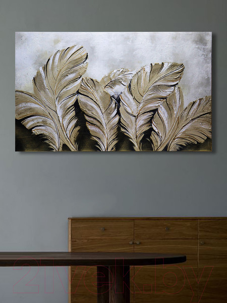 Изображение товара Картина Декарт Абстракция в серых тонах 8Л3666 (авторская на холсте)