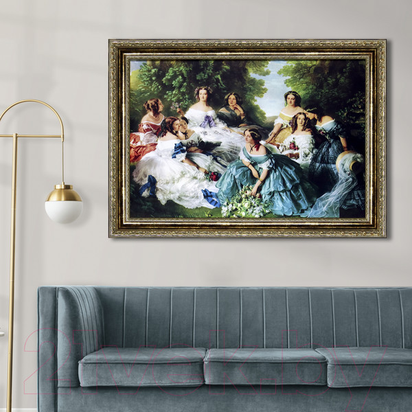 Изображение товара Картина Декарт Девушки в саду 8Л1521 (в раме)