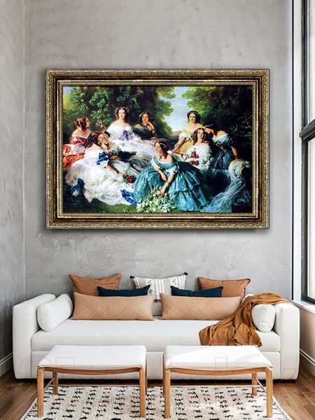 Изображение товара Картина Декарт Девушки в саду 8Л1521 (в раме)