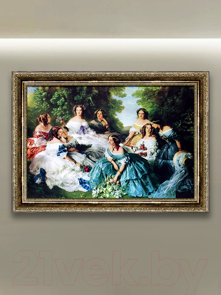 Изображение товара Картина Декарт Девушки в саду 8Л1521 (в раме)