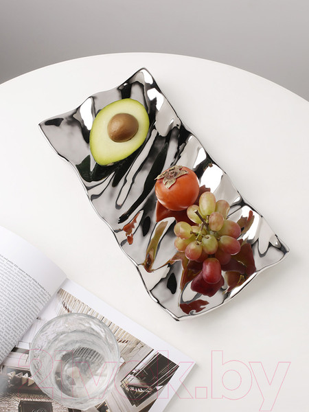 Изображение товара Декоративная тарелка Merry Bear Home Decor Водяная Серебро / 30001190