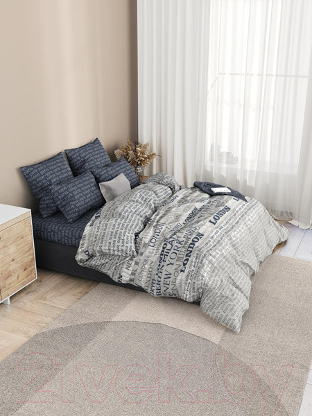 Изображение товара Комплект постельного белья Ночь нежна Милан Стандарт 2сп Евро 50x70 / 71061-1+71062-1