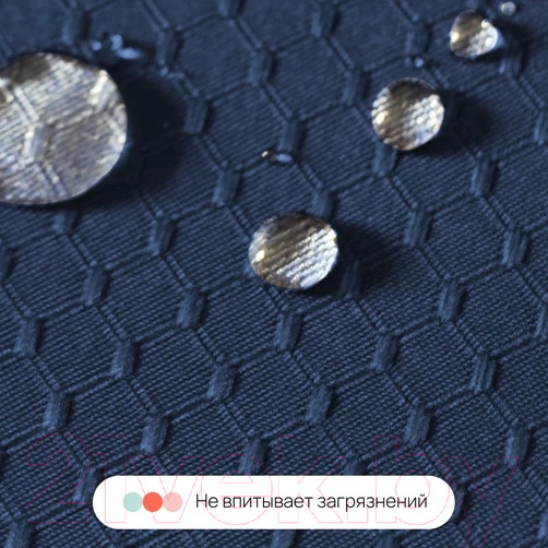 Изображение товара Шторка-занавеска для ванны Home One Waffle 200x200 / 417263 (темно-синий)