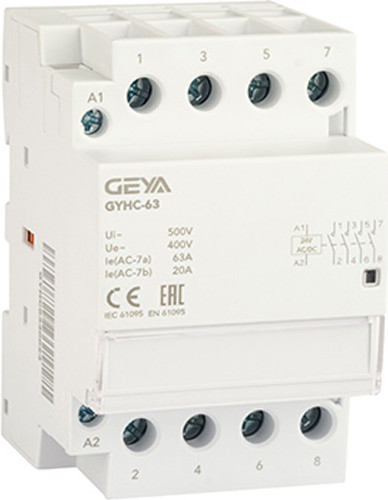 Изображение товара Контактор Geya Модульный GYHC-4P / GYHC6340024