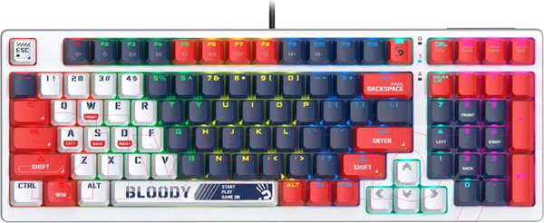Изображение товара Клавиатура A4Tech Bloody S98 Sports Navy (синий/белый)
