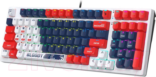 Изображение товара Клавиатура A4Tech Bloody S98 Sports Navy (синий/белый)