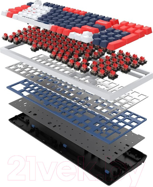 Изображение товара Клавиатура A4Tech Bloody S98 Sports Navy (синий/белый)