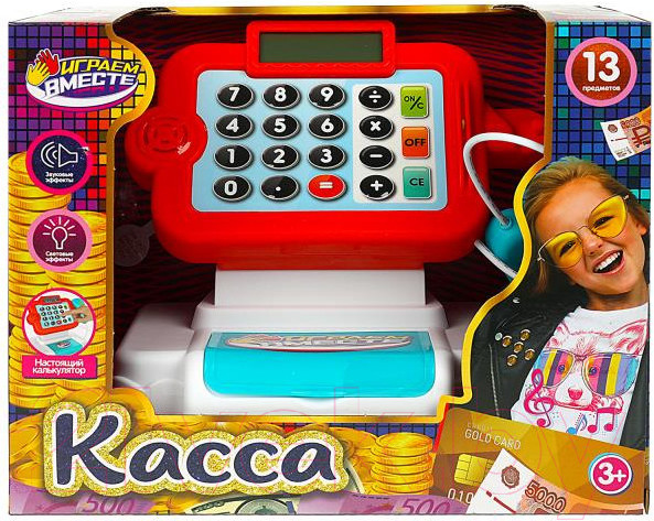 Изображение товара Касса игрушечная Играем вместе Калькулятор / 2101U307-R