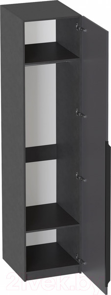 Изображение товара Шкаф-пенал Мебельград Нора 1 дверь (металл бруклин/графит)