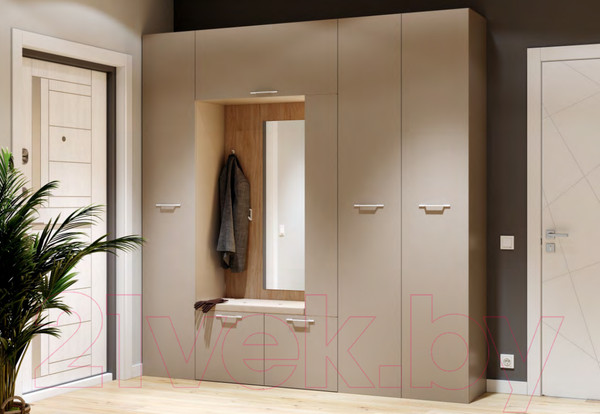 Изображение товара Шкаф-пенал Мебельград Джерси 1 дверный (капучино)