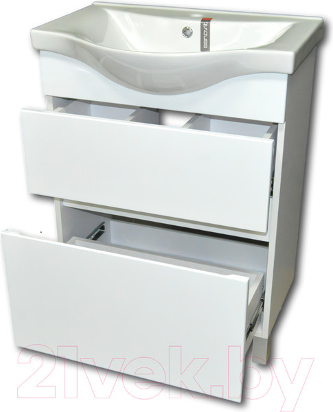 Изображение товара Тумба с умывальником Гамма Р25оФ8-У65 Альбатрос-10065 (белый)