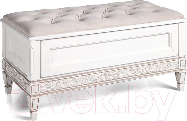 Изображение товара Банкетка Гомельдрев Бристоль ГМ 6499К Дуб/Italia-02 (белый дуб/патина)