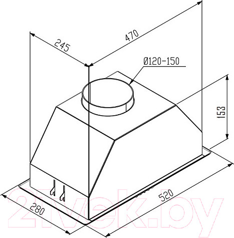 Изображение товара Вытяжка скрытая Korting KHI 6416 N