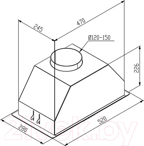 Изображение товара Вытяжка скрытая Korting KHI 6690 N