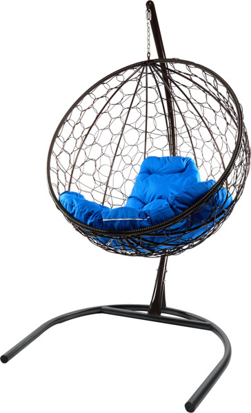 Изображение товара Кресло подвесное M-Group Круг / 11050410 (черный ротанг/синяя подушка)