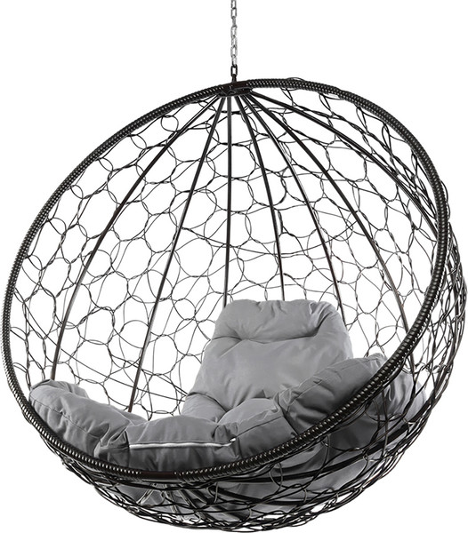 Изображение товара Кресло подвесное M-Group Круг / 11050409 (черный ротанг/серая подушка)