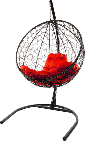 Изображение товара Кресло подвесное M-Group Круг / 11050406 (черный ротанг/красная подушка)