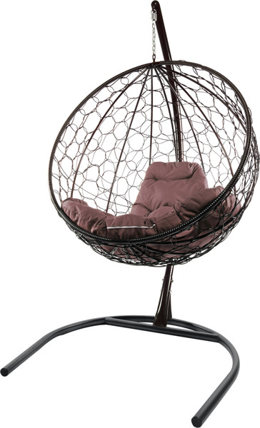 Изображение товара Кресло подвесное M-Group Круг / 11050405 (черный ротанг/коричневая подушка)