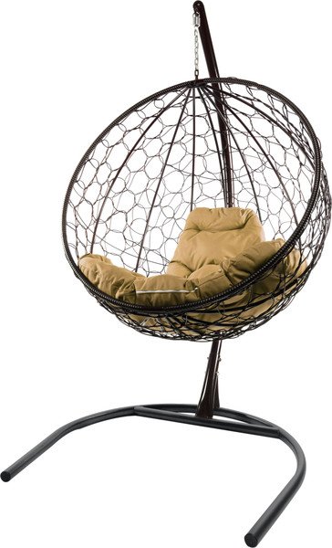 Изображение товара Кресло подвесное M-Group Круг / 11050401 (черный ротанг/бежевая подушка)
