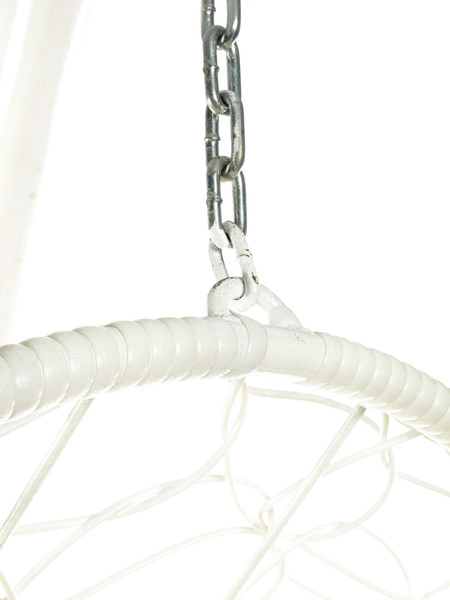 Изображение товара Кресло подвесное M-Group Овал / 11140102 (белый ротанг/бордовая подушка)