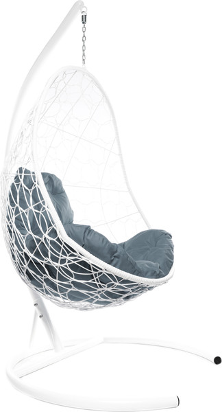 Изображение товара Кресло подвесное M-Group Овал / 11140109 (белый ротанг/серая подушка)