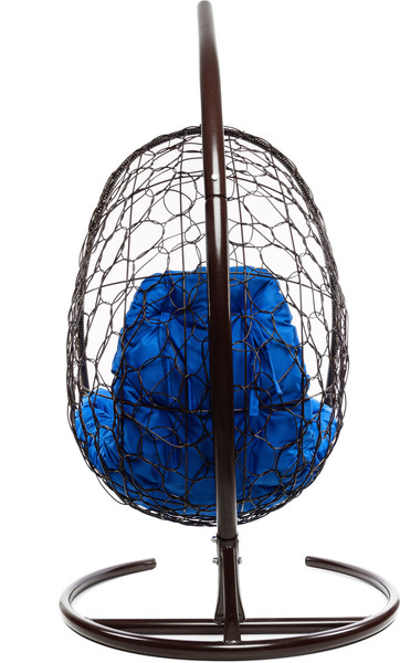 Изображение товара Кресло подвесное M-Group Овал / 11140210 (коричневый ротанг/синяя подушка)