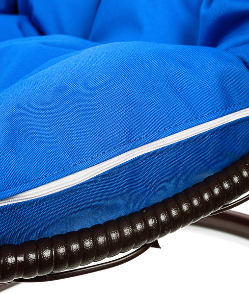 Изображение товара Кресло подвесное M-Group Овал / 11140210 (коричневый ротанг/синяя подушка)