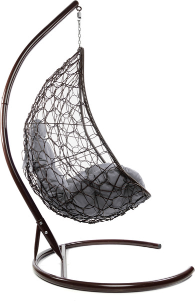 Изображение товара Кресло подвесное M-Group Овал / 11140209 (коричневый ротанг/серая подушка)