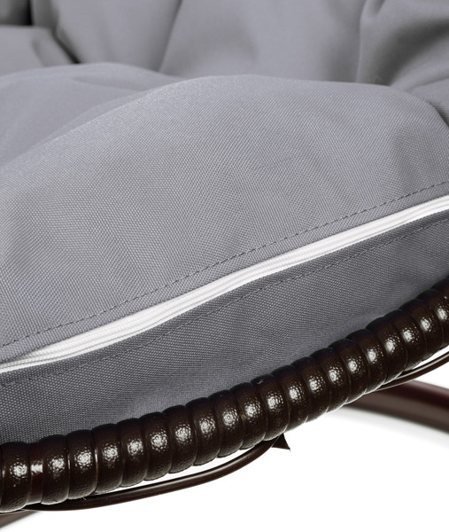 Изображение товара Кресло подвесное M-Group Овал / 11140209 (коричневый ротанг/серая подушка)