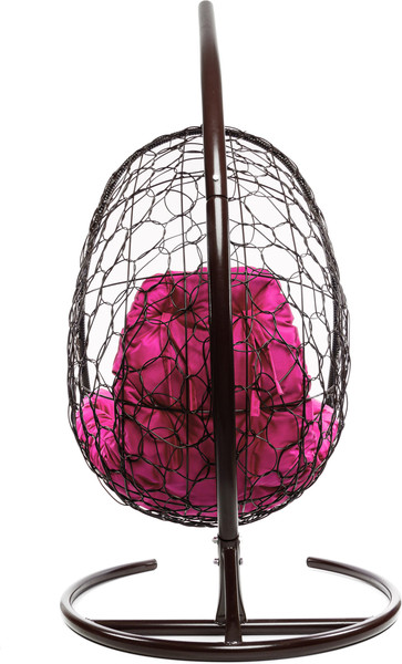 Изображение товара Кресло подвесное M-Group Овал / 11140208 (коричневый ротанг/розовая подушка)