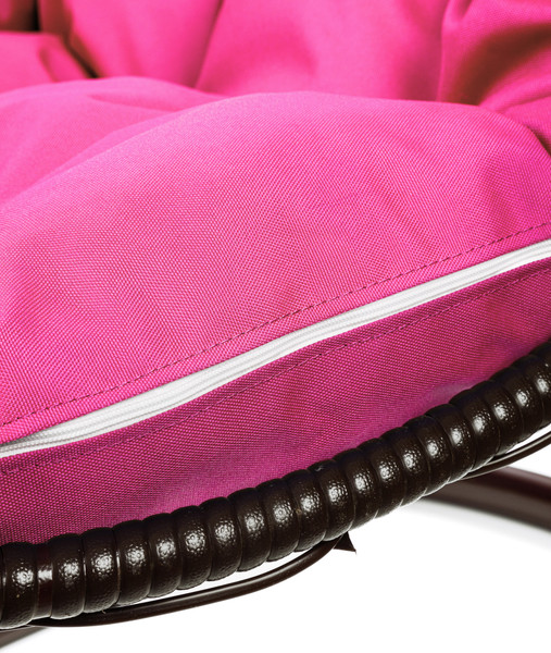 Изображение товара Кресло подвесное M-Group Овал / 11140208 (коричневый ротанг/розовая подушка)