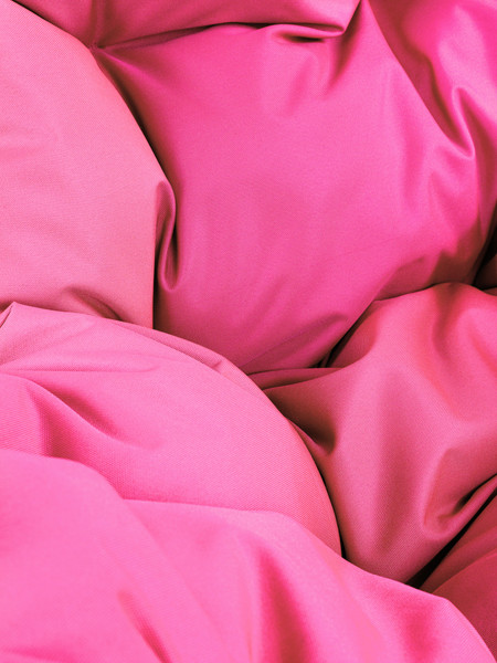 Изображение товара Кресло подвесное M-Group Овал / 11140208 (коричневый ротанг/розовая подушка)