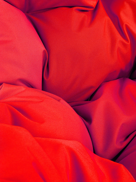 Изображение товара Кресло подвесное M-Group Овал / 11140206 (коричневый ротанг/красная подушка)