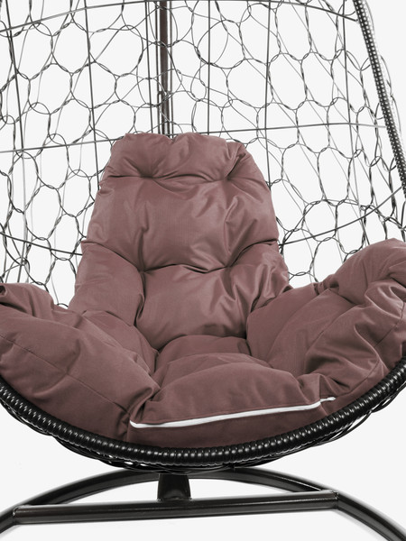Изображение товара Кресло подвесное M-Group Овал / 11140205 (коричневый ротанг/коричневая подушка)