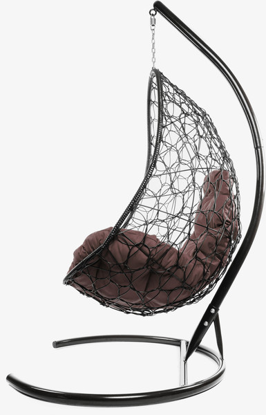 Изображение товара Кресло подвесное M-Group Овал / 11140205 (коричневый ротанг/коричневая подушка)