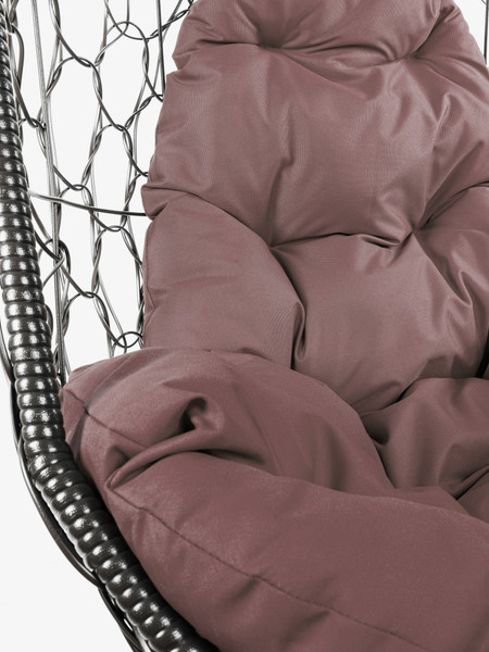 Изображение товара Кресло подвесное M-Group Овал / 11140205 (коричневый ротанг/коричневая подушка)